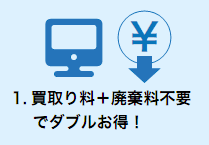 買取り料＋廃棄料不要でダブルお得！