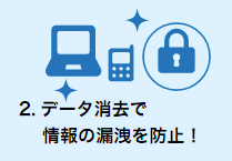 データ消去で情報の漏洩を防止！